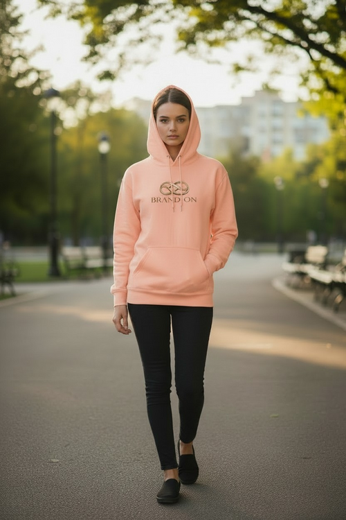 Brand-On Signature Hoodie – Women's Pink