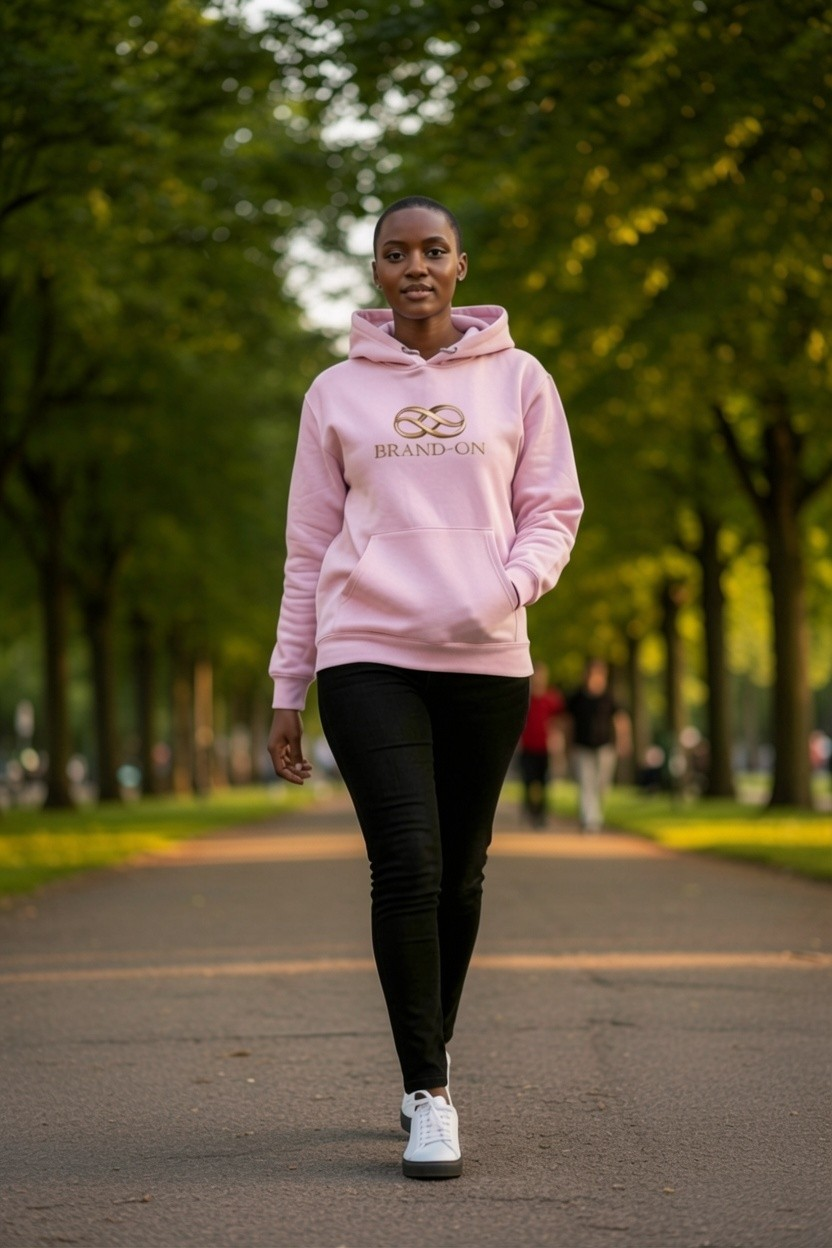 Brand-On Signature Hoodie – Women's Pink